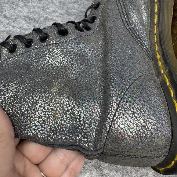 Dr. Doc Martens Boots Pascal Metallic 37 EU Womens 6 US Combat Iridescent 1460 - Picture 11 of 14